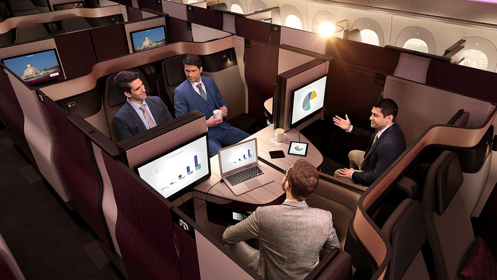 обзор бизнес-класса от Qatar Airways