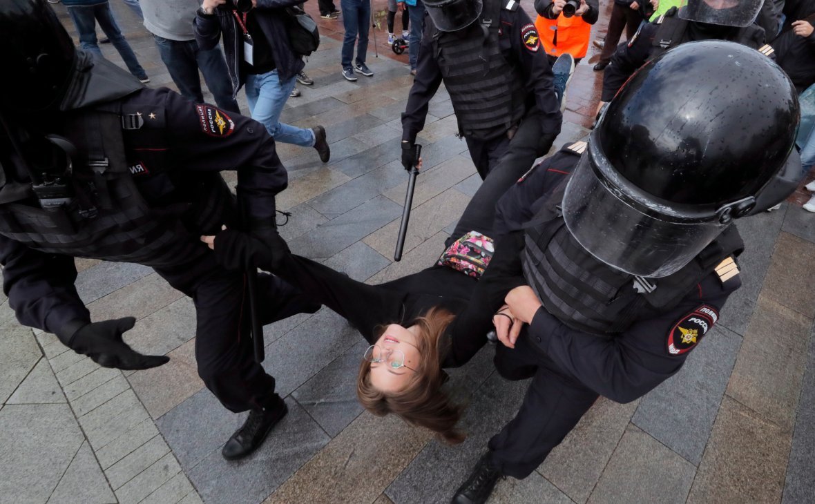 протесты и задержания в москве