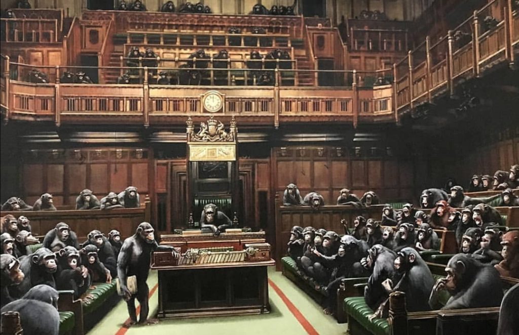 Картина Бэнкси «Преданный парламент»