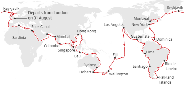 Viking Ocean Cruises маршрут