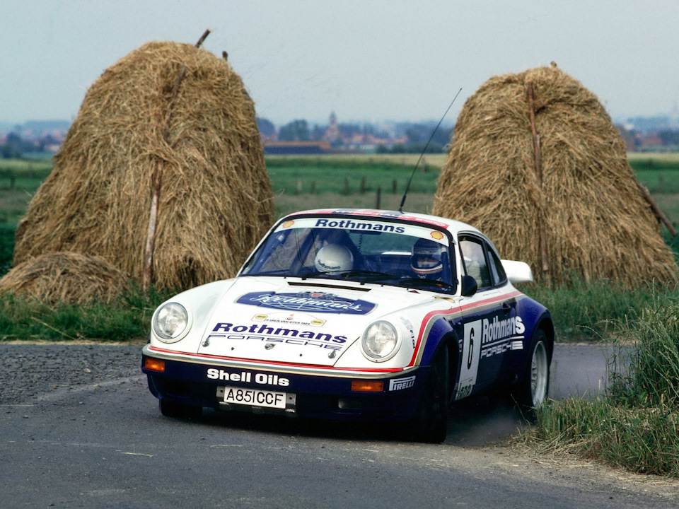 Хенри Тойвонен и Ян Гриндрод на Porsche 911 SC RS в ходе победного «Ралли 24 часа Ипра» 1984