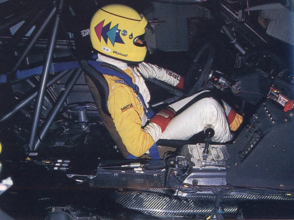 Мануэль Ройтер в кокпите Opel Calibra V6 4×4 на тестах в 1993-м году.