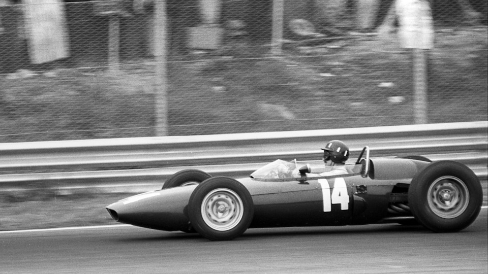 Грэм Хилл на BRM P578 на пути к победе в Гран При Италии ’62.